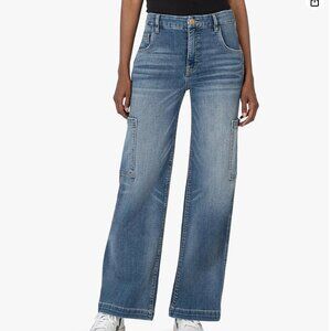 Women KUT from the Kloth Jodi High Rise Wide Leg Jeans in Blue Size 6